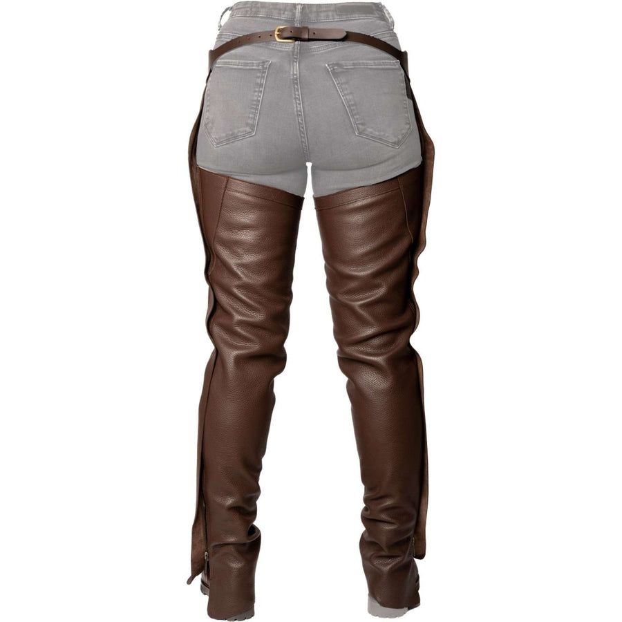 Dyon Long Leather Chaps Standard Brown
