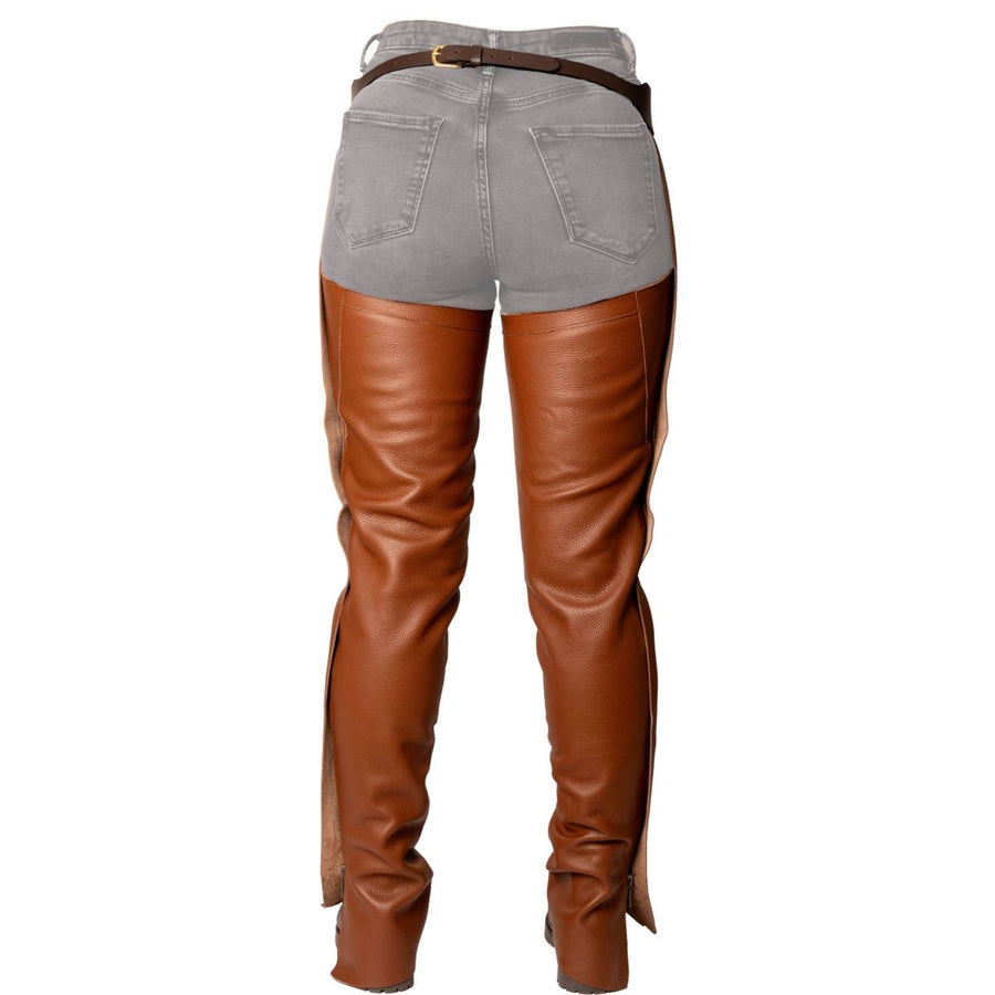 Dyon Long Leather Chaps Standard Cognac
