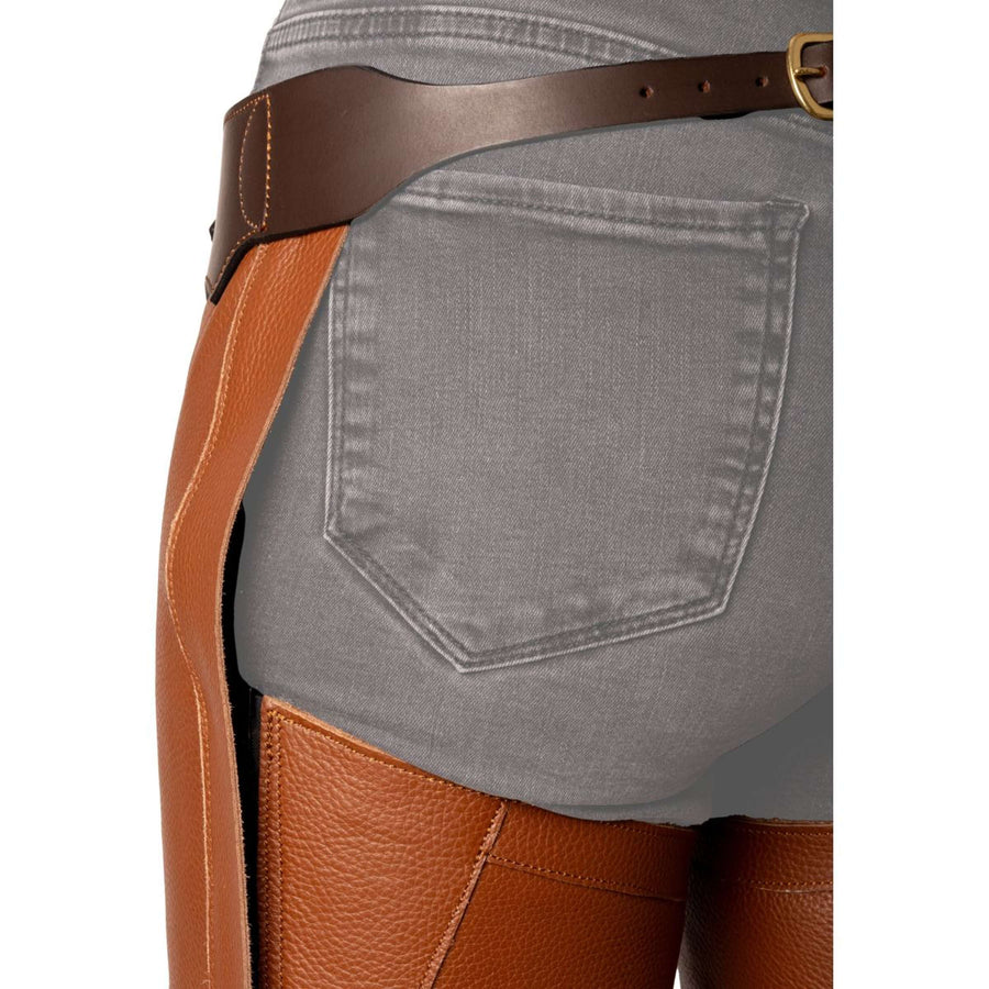 Dyon Long Leather Chaps Standard Cognac