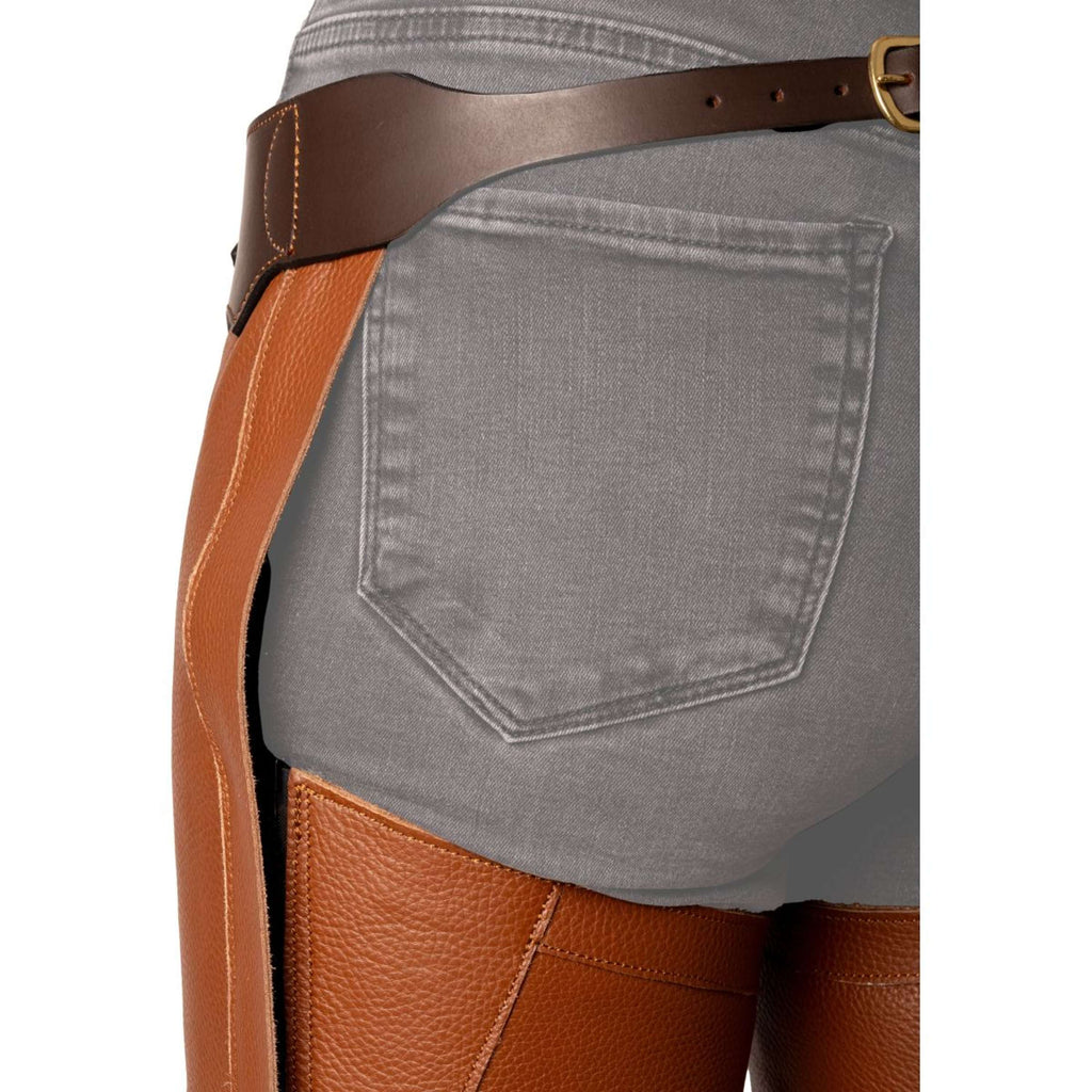 Dyon Long Leather Chaps Standard Cognac