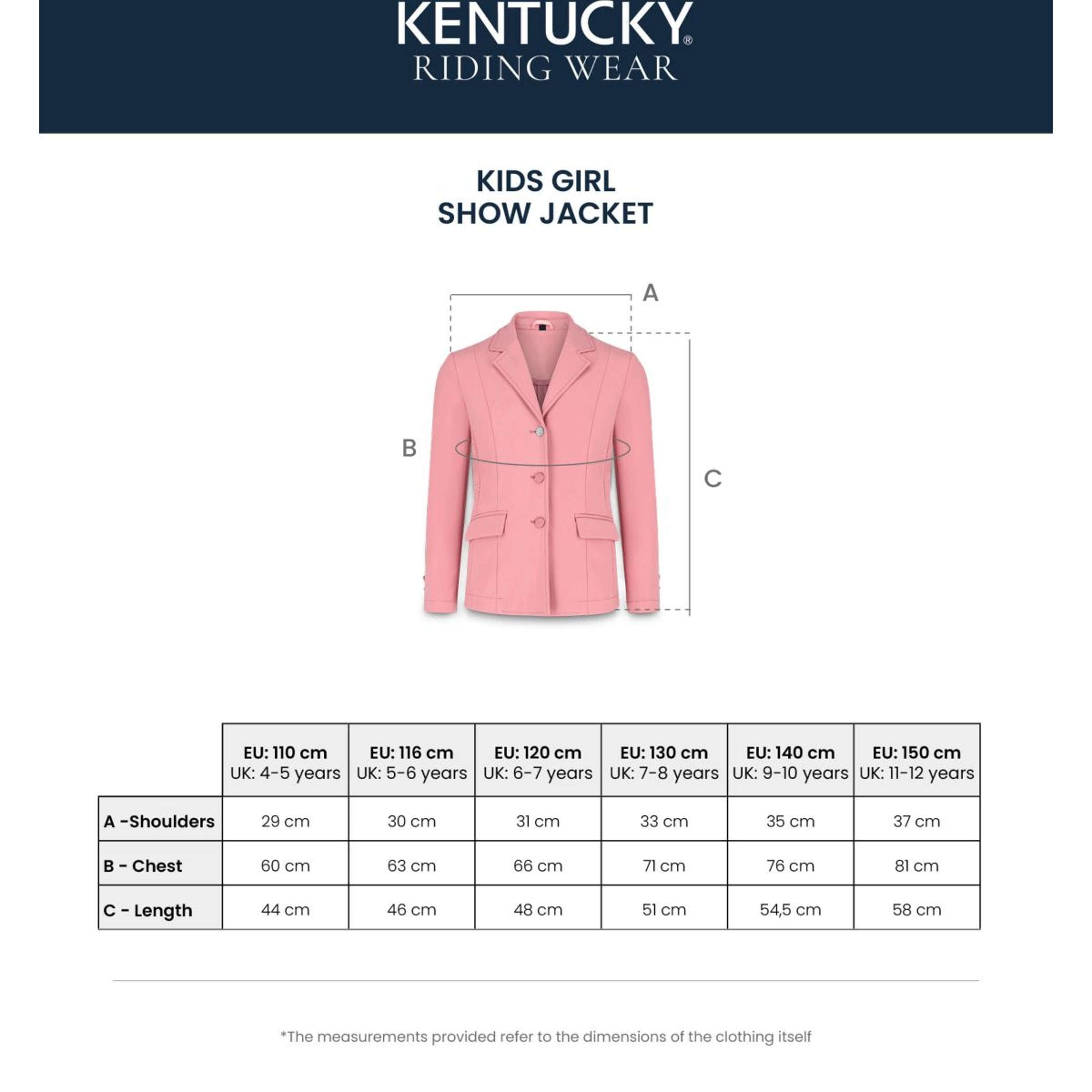 Kentucky Competition Jacket Sammy Girls Old Rose