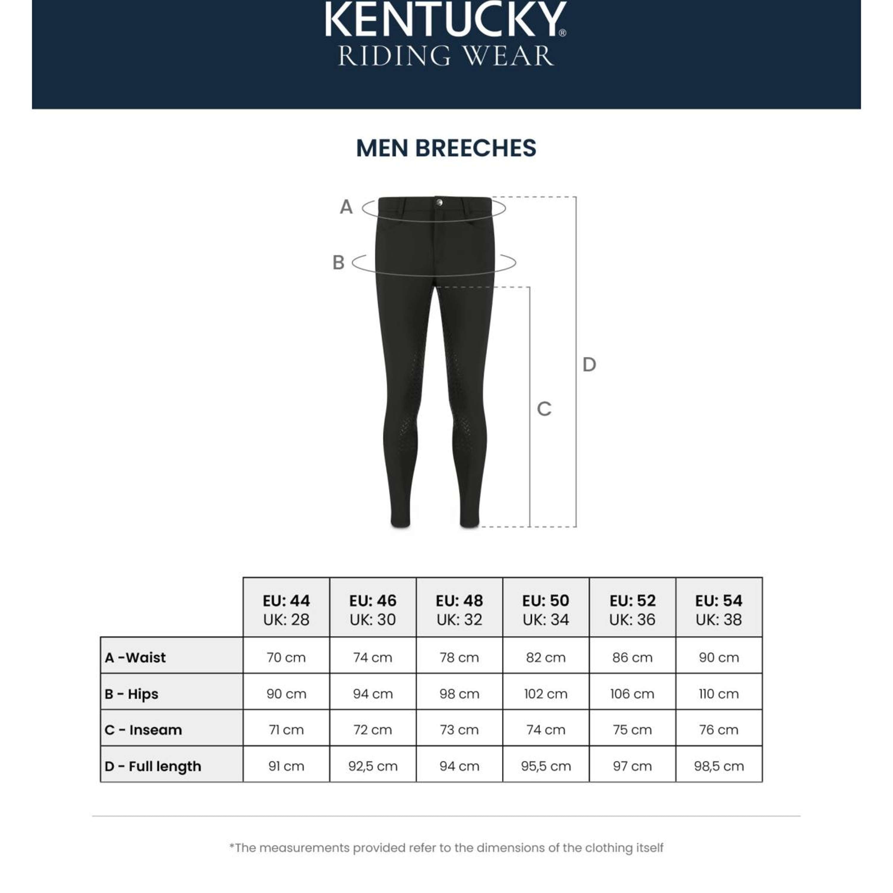 Kentucky Breeches Mexico Knee Grip Men Navy