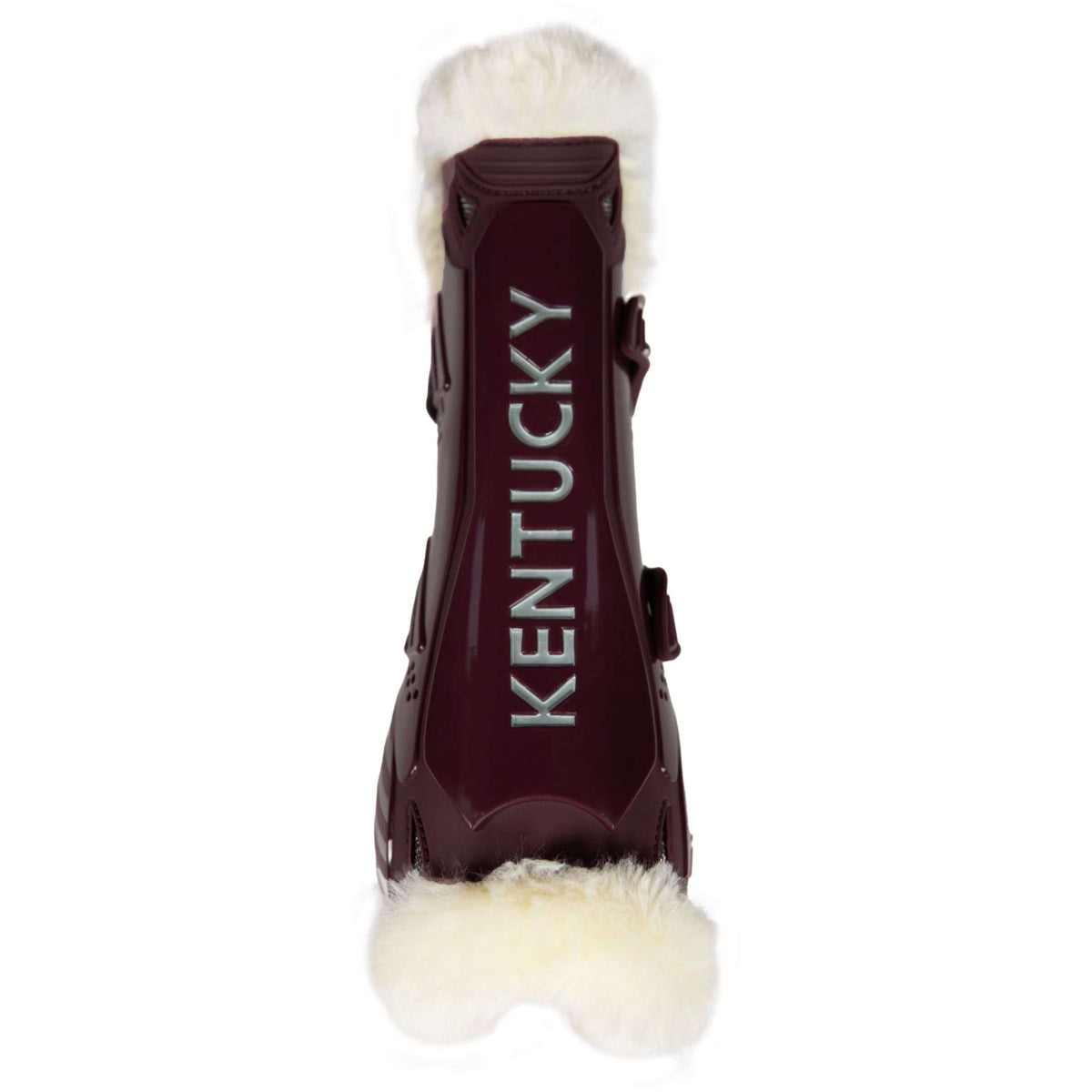 Kentucky Horsewear Tendon Boots Bamboo Elastic Vegan Sheepskin Bordeaux