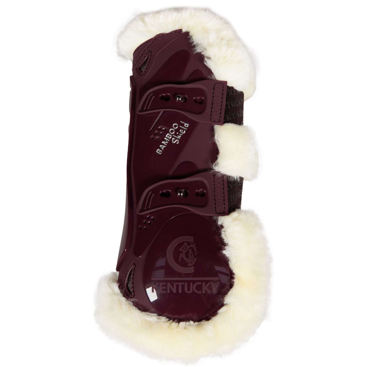 Kentucky Horsewear Tendon Boots Bamboo Elastic Vegan Sheepskin Bordeaux