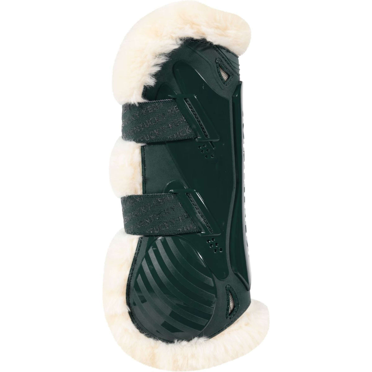 Kentucky Horsewear Tendon Boots Bamboo Elastic Vegan Sheepskin Dark green