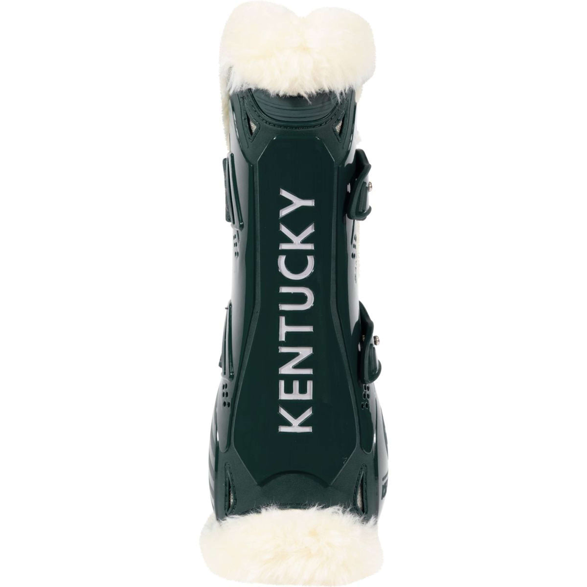 Kentucky Horsewear Tendon Boots Bamboo Elastic Vegan Sheepskin Dark green