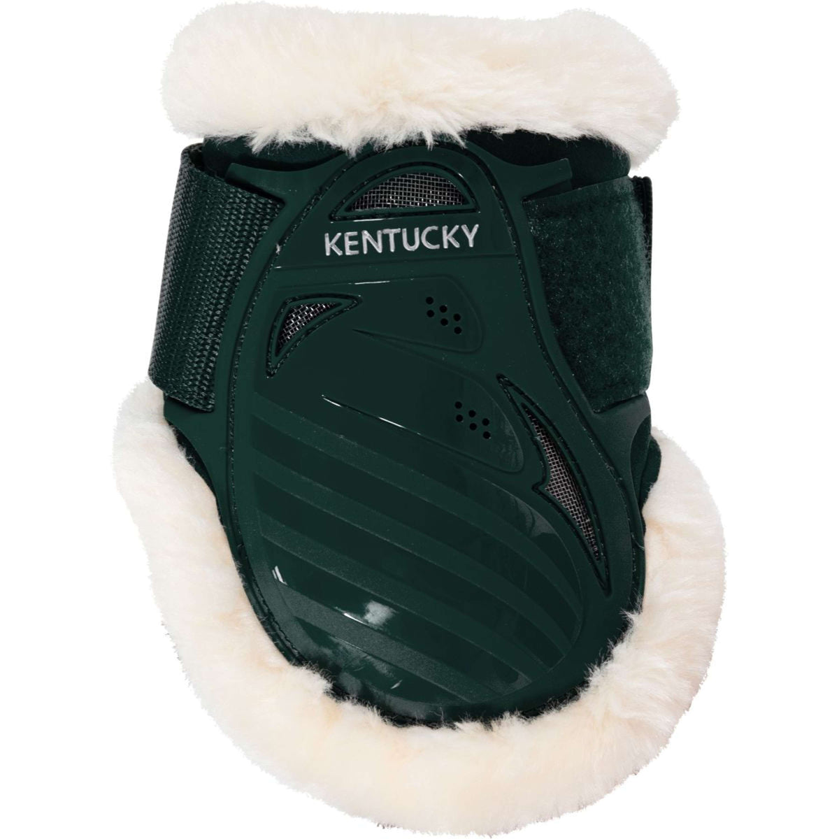 Kentucky Fetlock Boots Young Horse Vegan Sheepskin Dark green