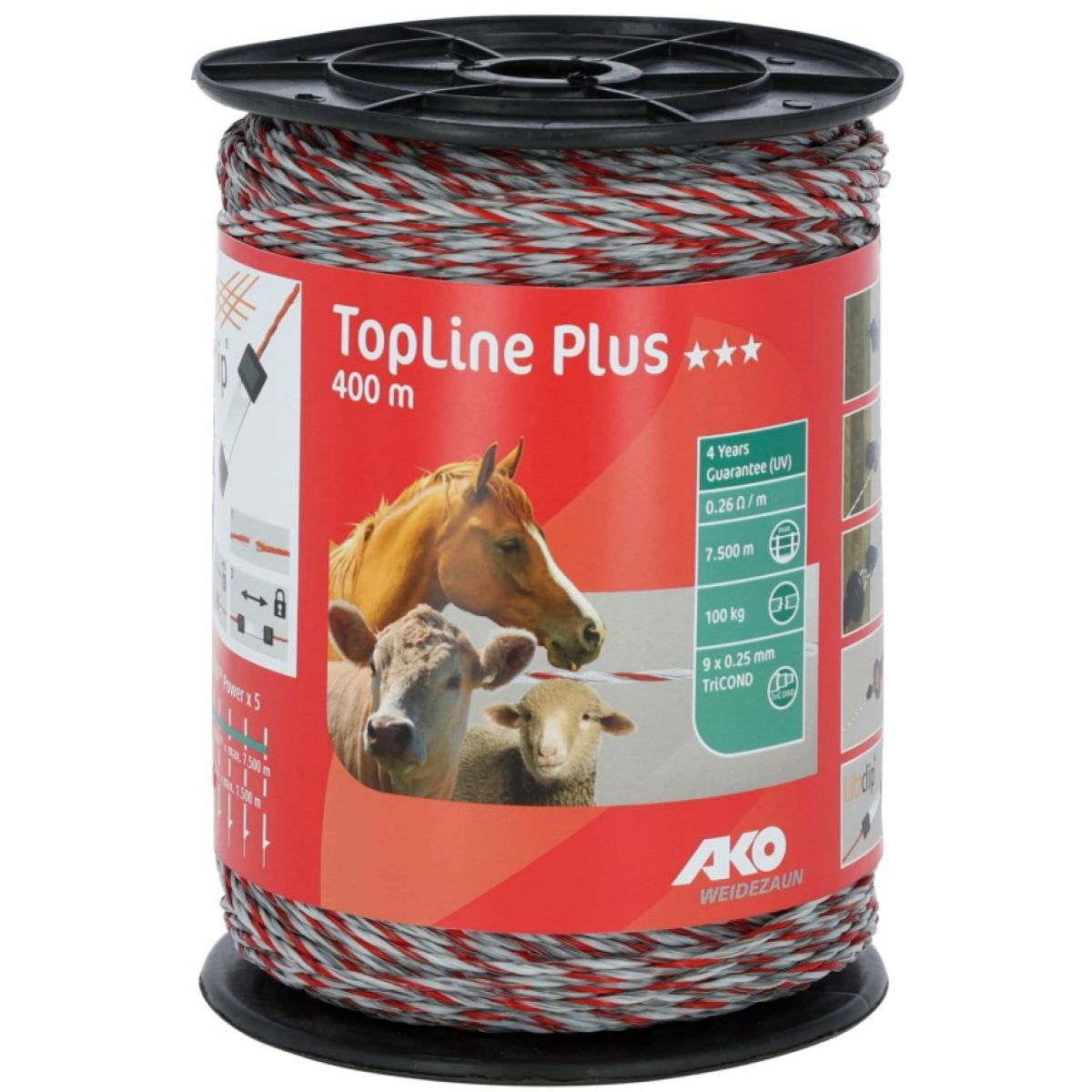 Ako Polywire Topline Plus White Red White Red