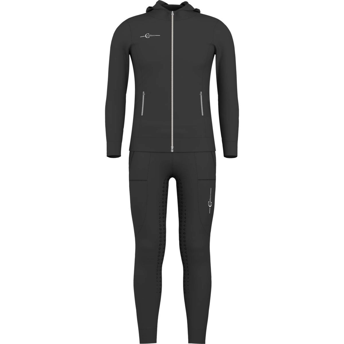 Covalliero Breeches + Zip-Hoodie Women Graphite