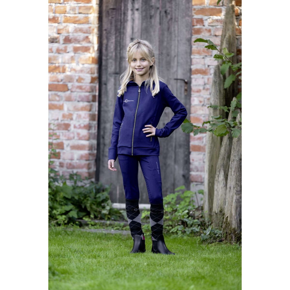 Covalliero Breeches + Zip-Hoodie Kids Navy