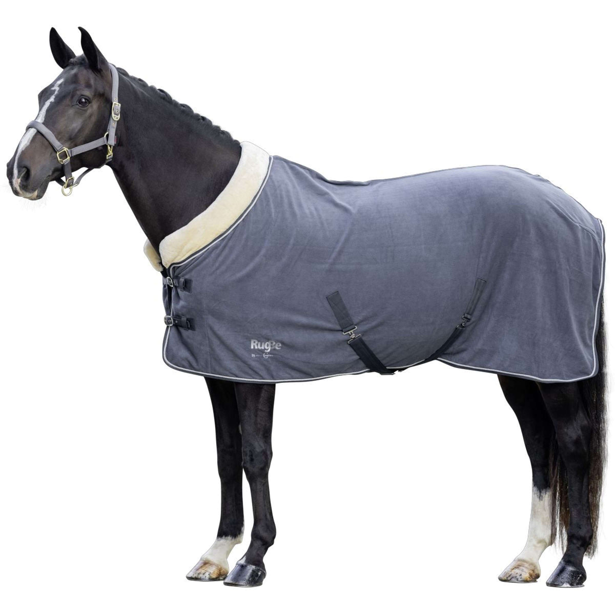 RugBe by Covalliero Fleece Rug Royal Graphite