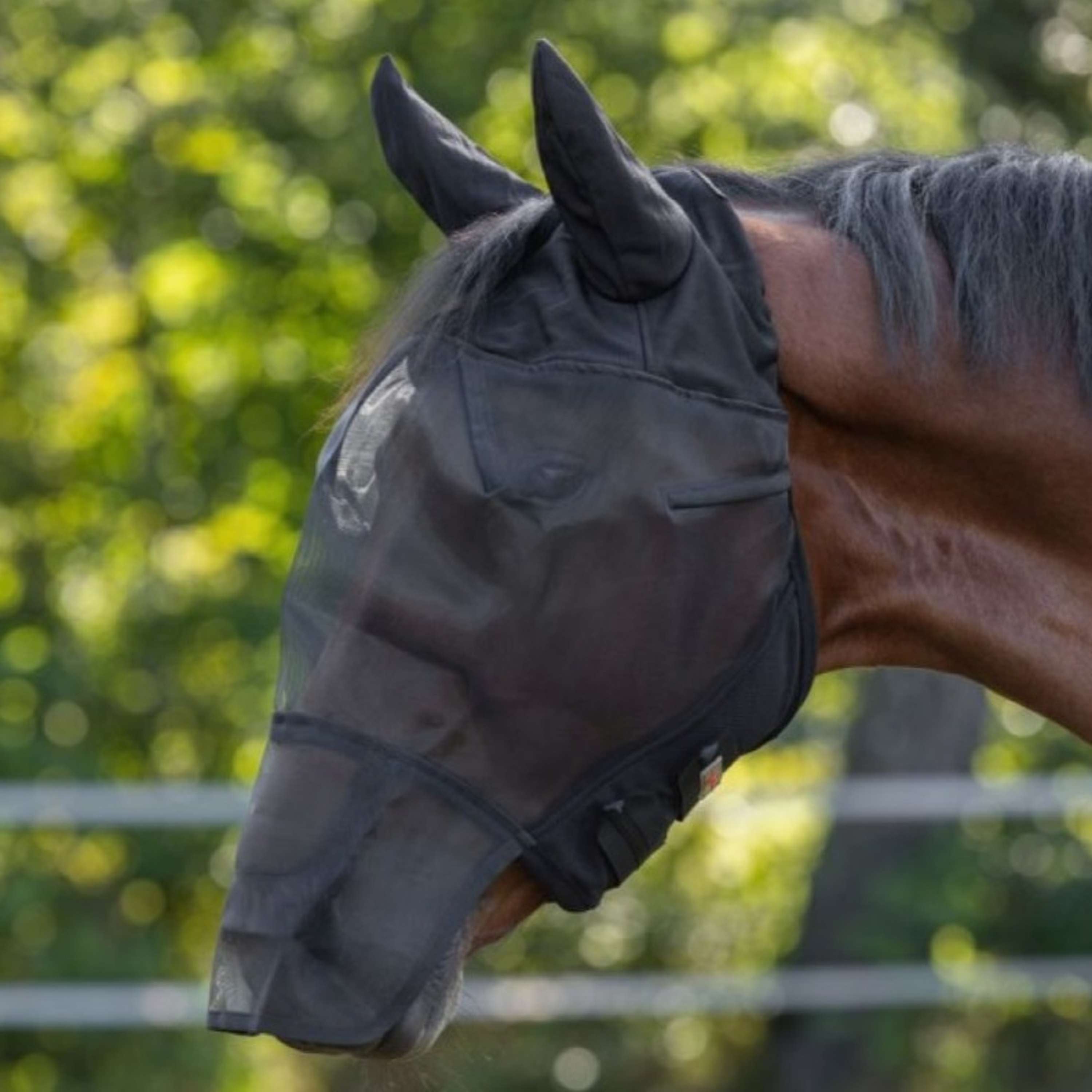 Kerbl Fly Mask with Ears and Nose Black