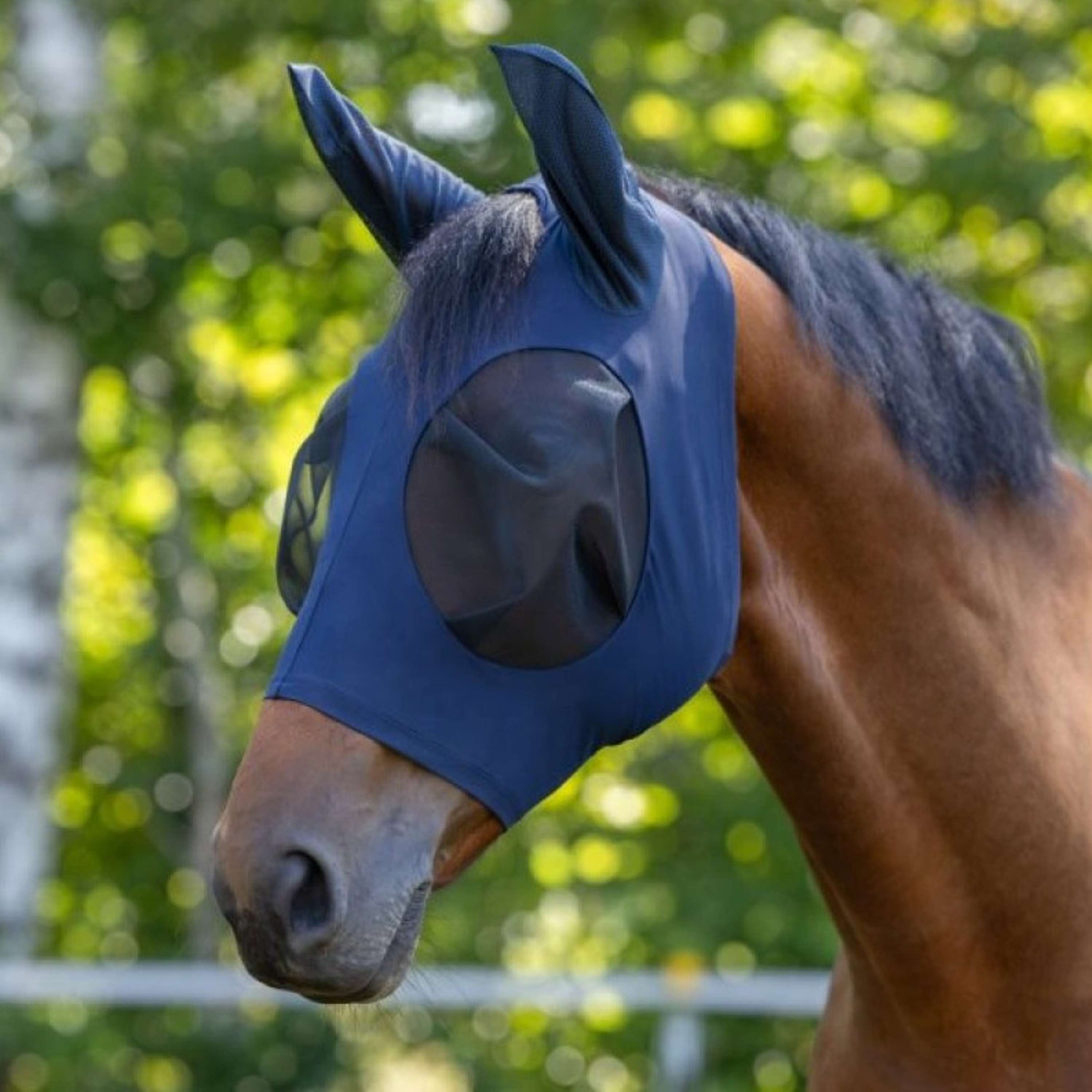 Kerbl Fly Mask Fino Stretch Blue