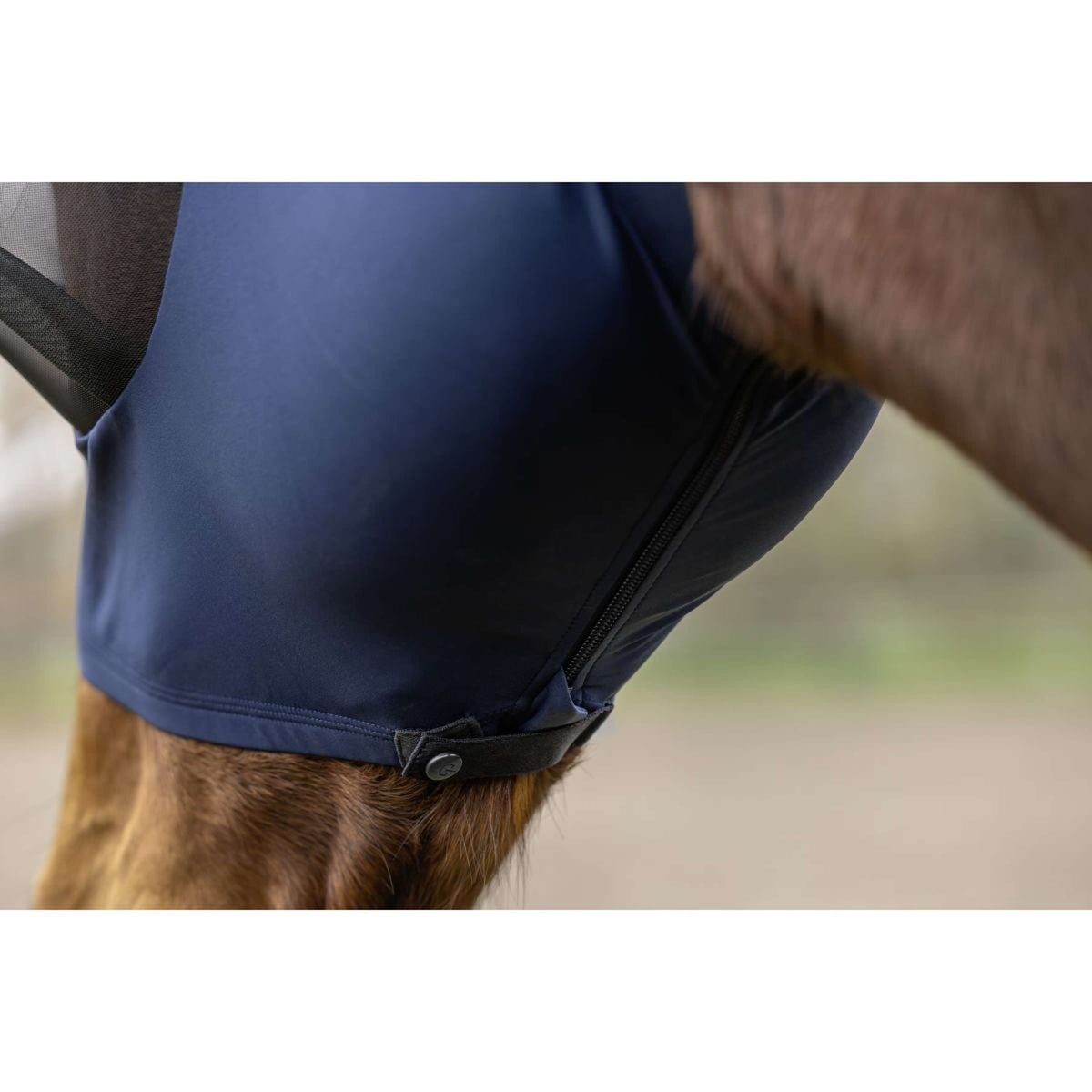 Covalliero Fly Mask FinoStretch Navy