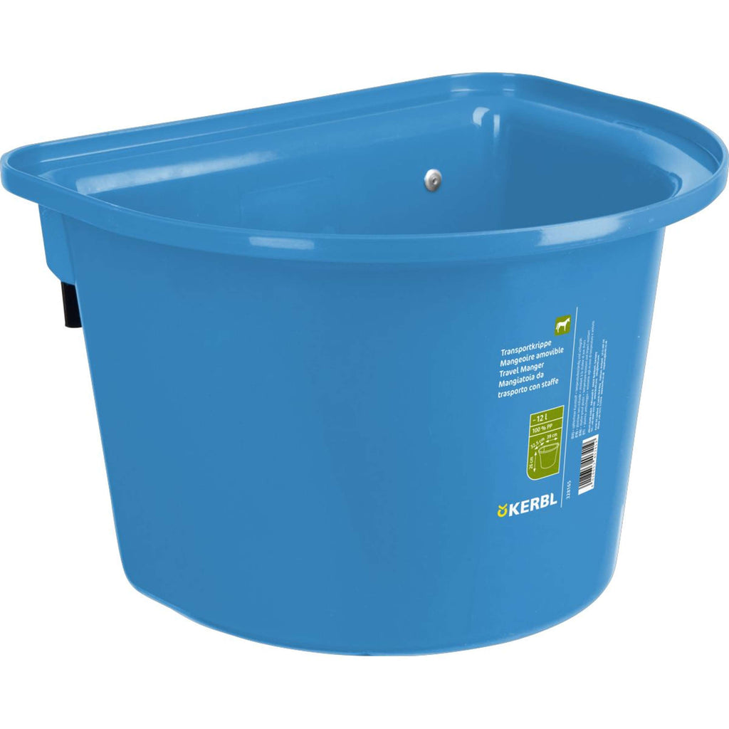 Kerbl Feed Trough with Hooks Royal Blue