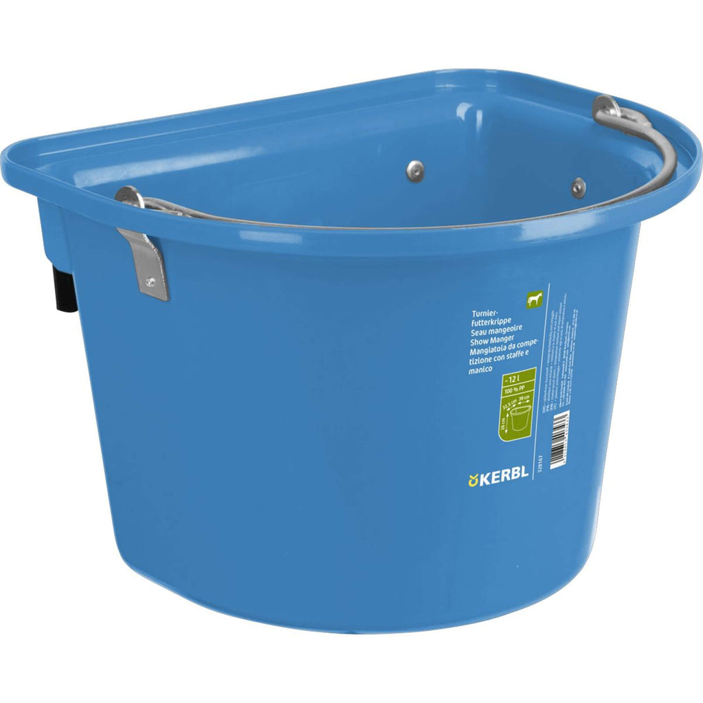 Kerbl Feed Trough with Hooks Competition Royal Blue