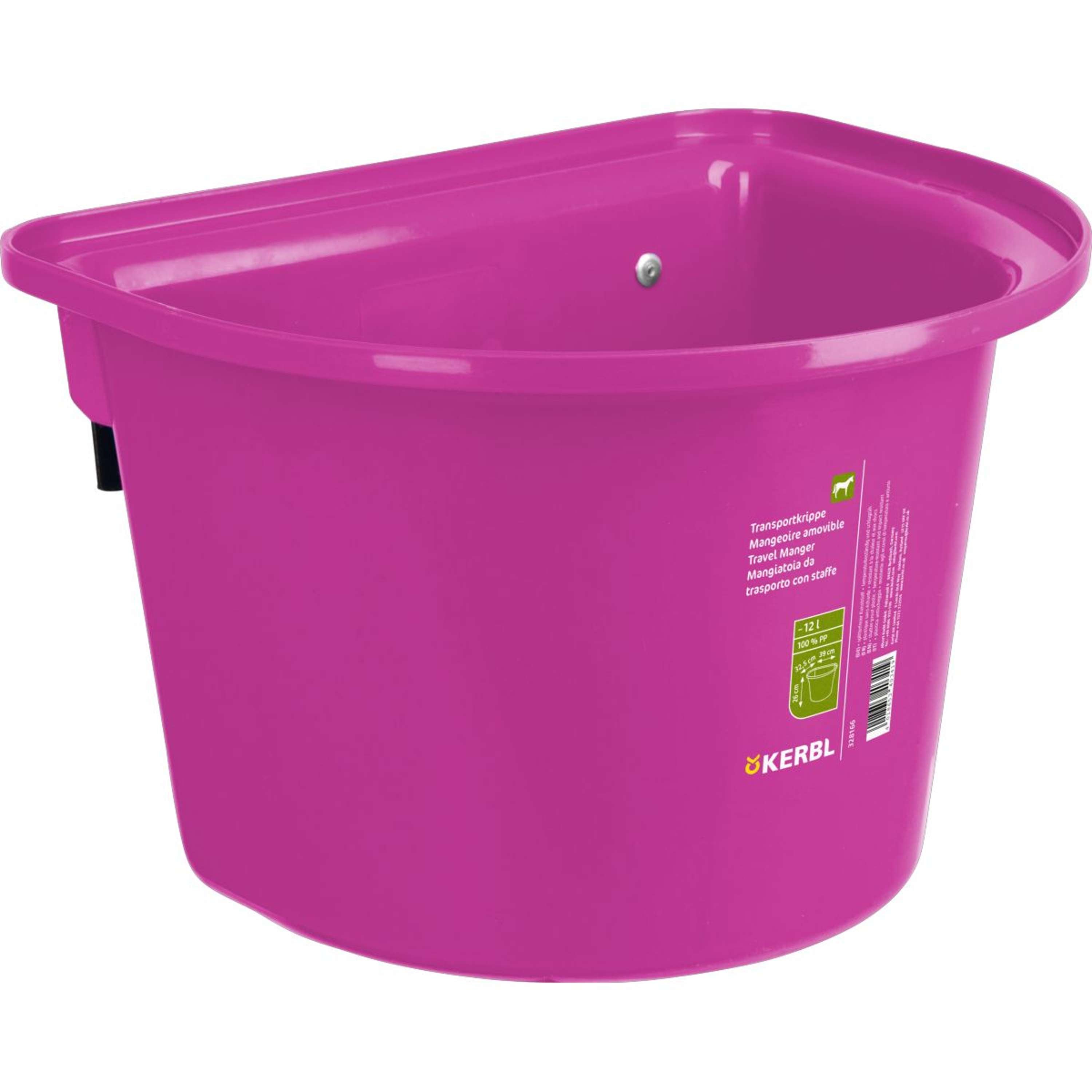 Kerbl Feed Trough with Hooks Pink