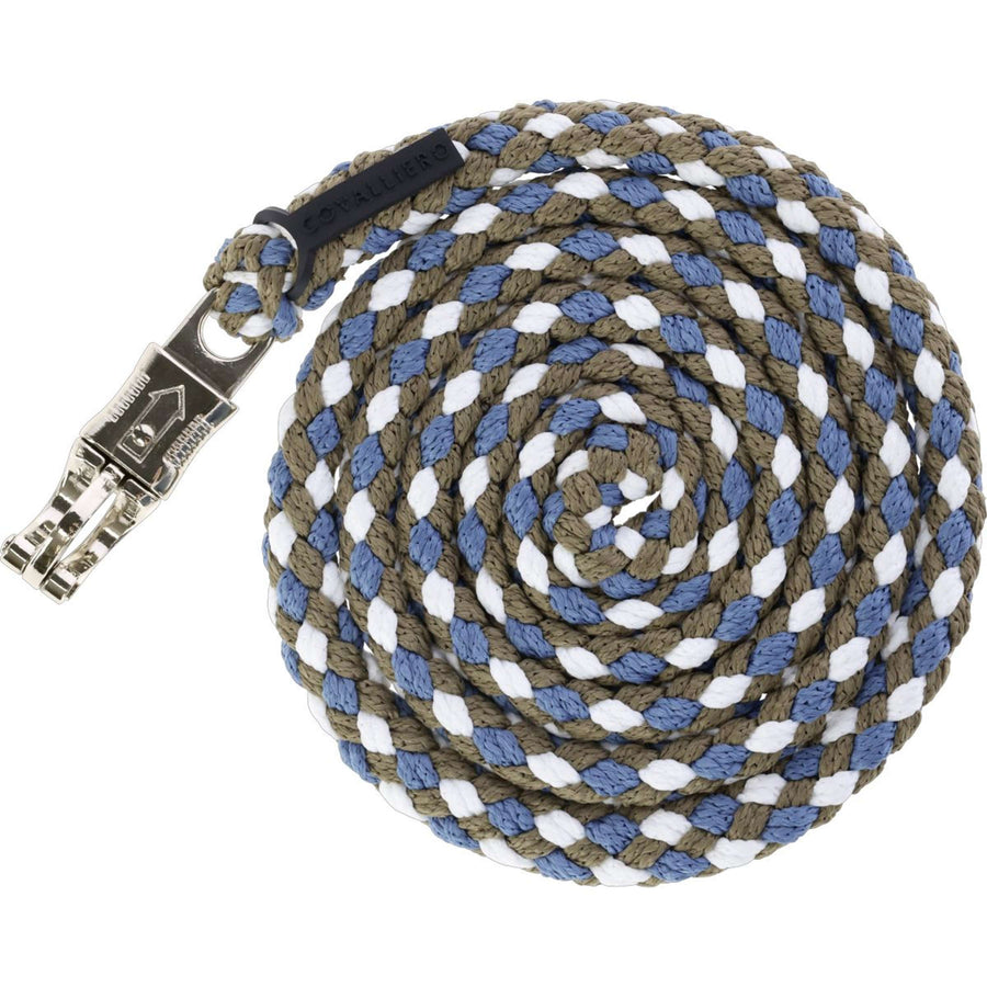 Covalliero Lead Rope SS26 with a Panic Snap Smoked Blue/Walnut