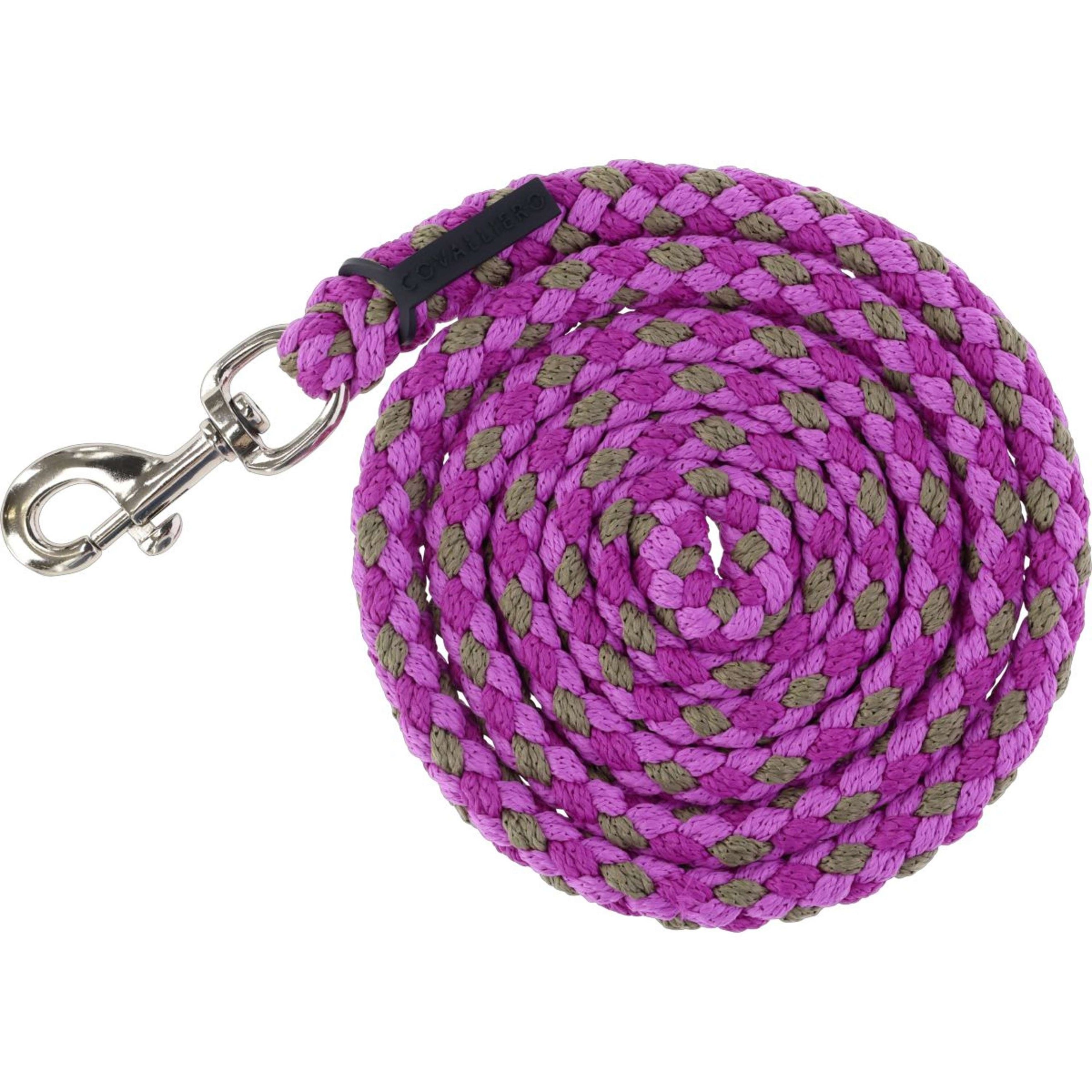 Covalliero Lead Rope SS26 with Carabiner Light Berry/Walnut