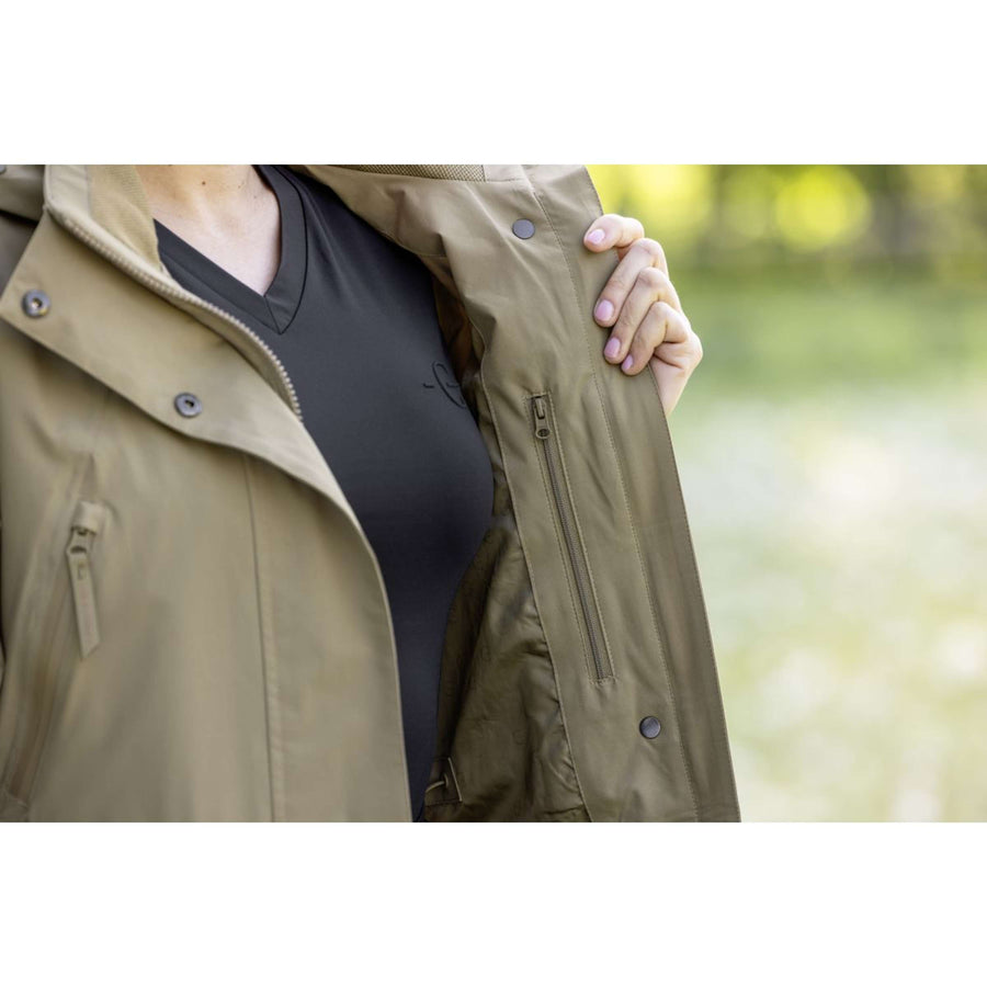 Covalliero Long Raincoat SS26 Women Walnut