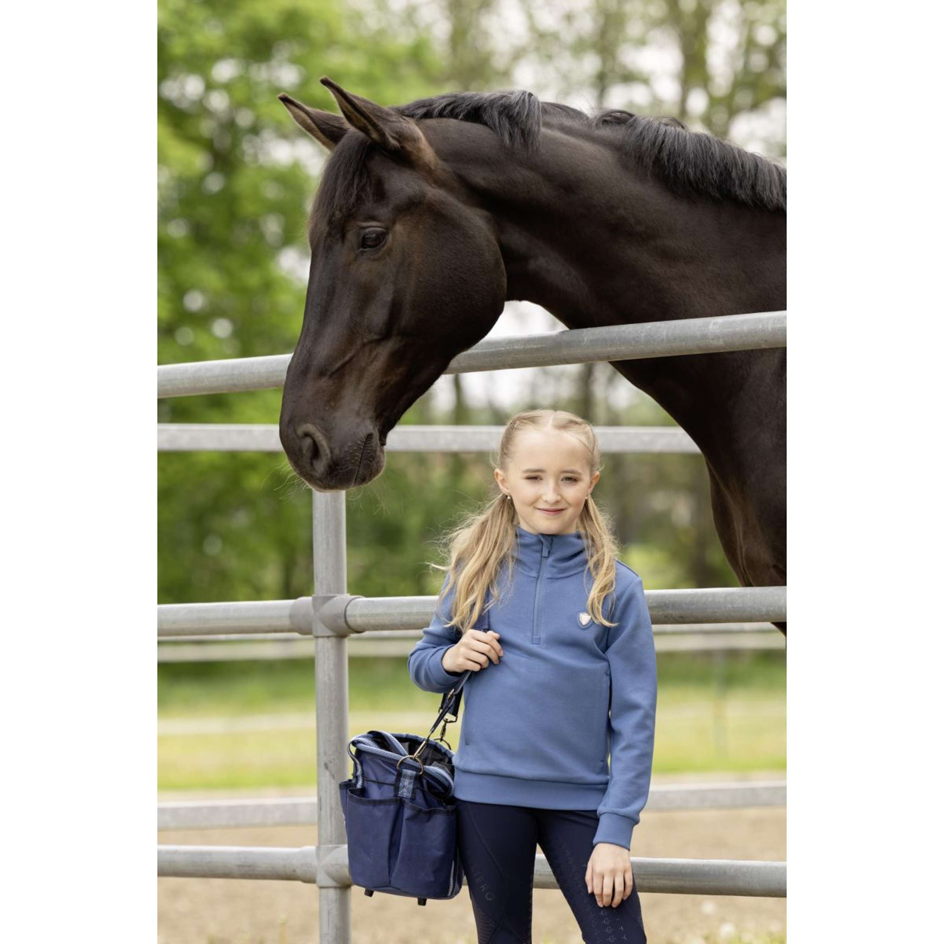Covalliero Hoodie SS26 Children Smoked Blue