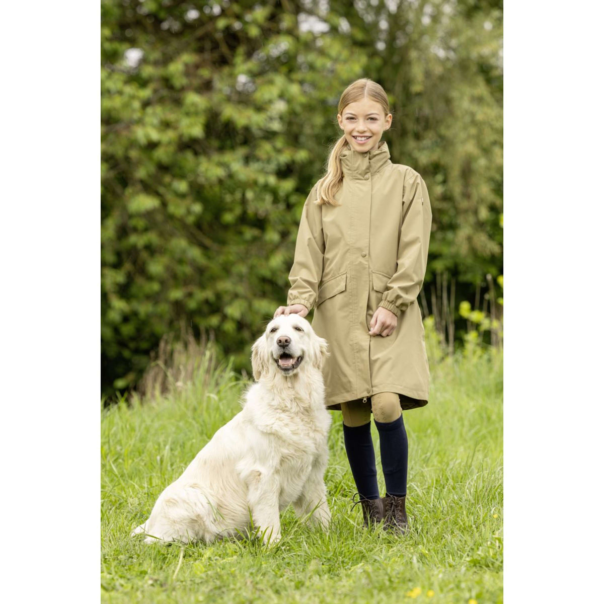 Covalliero Long Raincoat SS26 Children Walnut