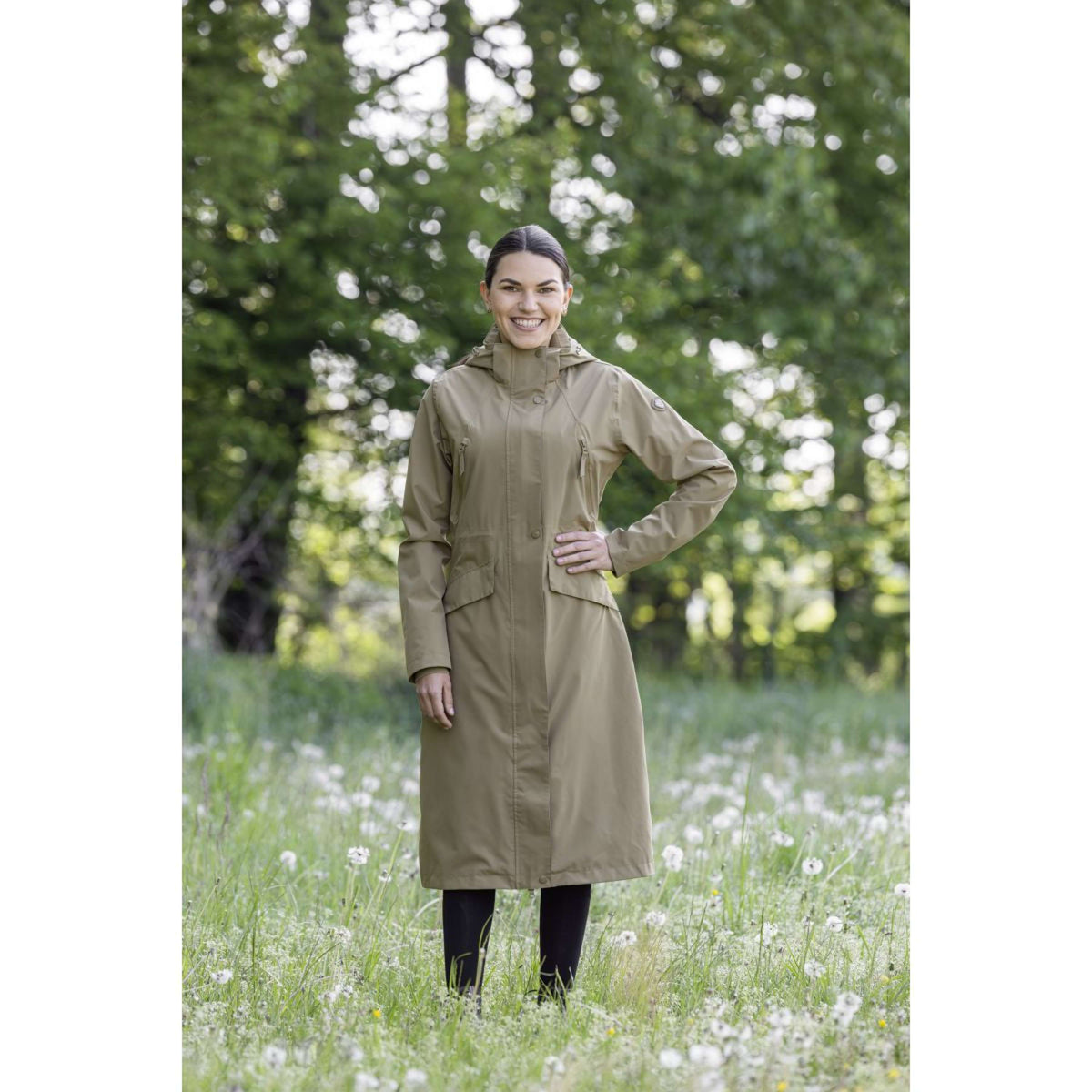 Covalliero Long Raincoat SS26 Women Walnut