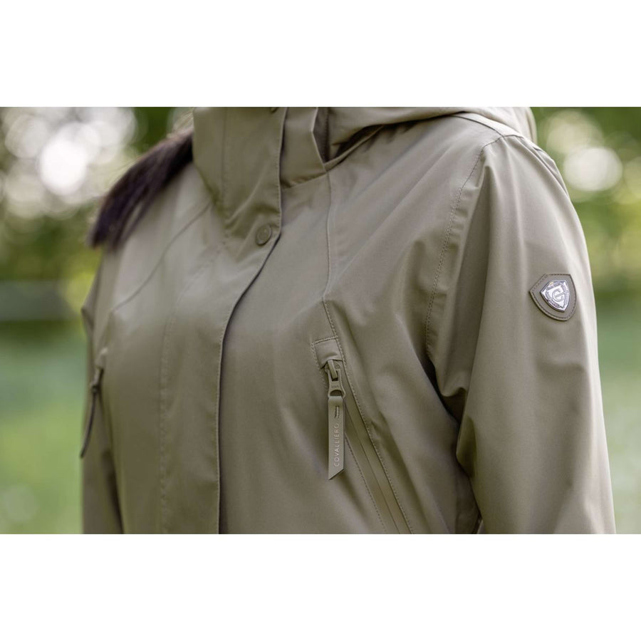Covalliero Long Raincoat SS26 Women Walnut