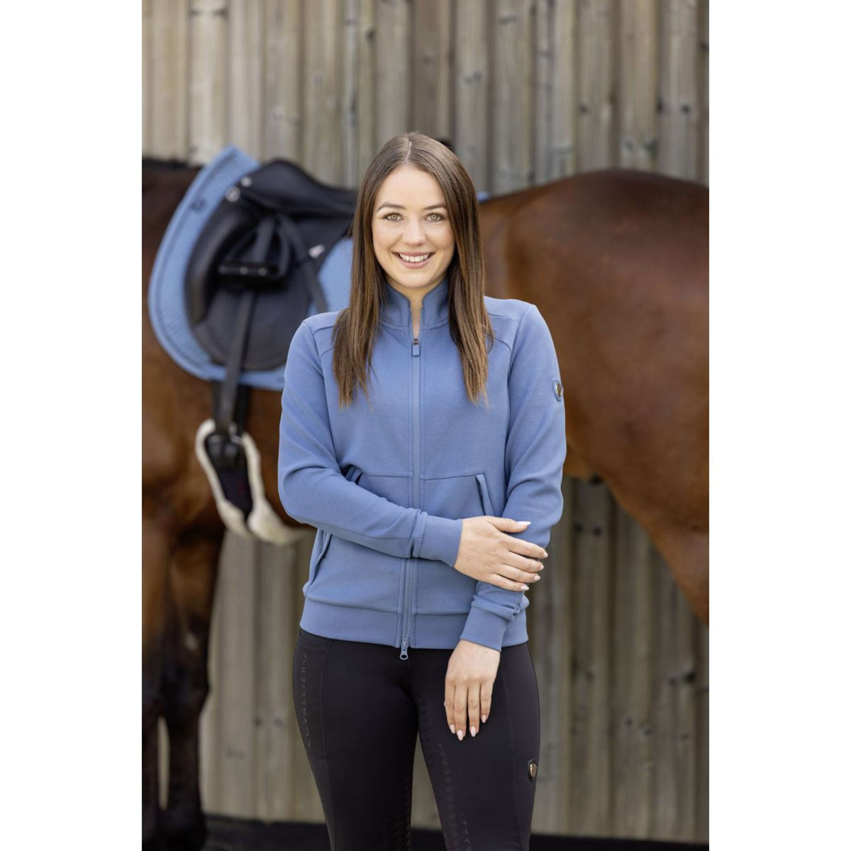 Covalliero Fleece Vest SS26 Women Smoked Blue