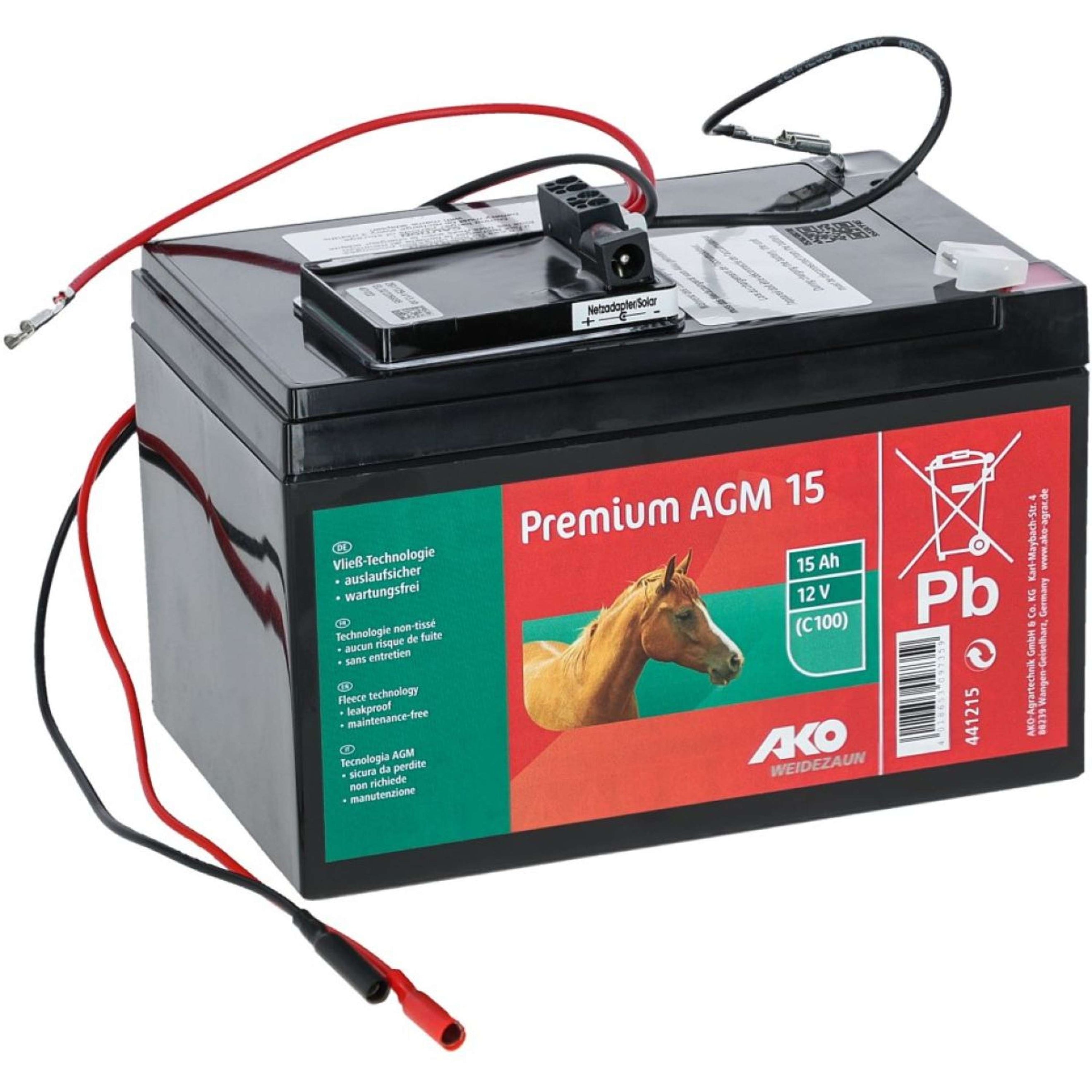 Ako Power Premium AGM 15 Ah Complete Set Black