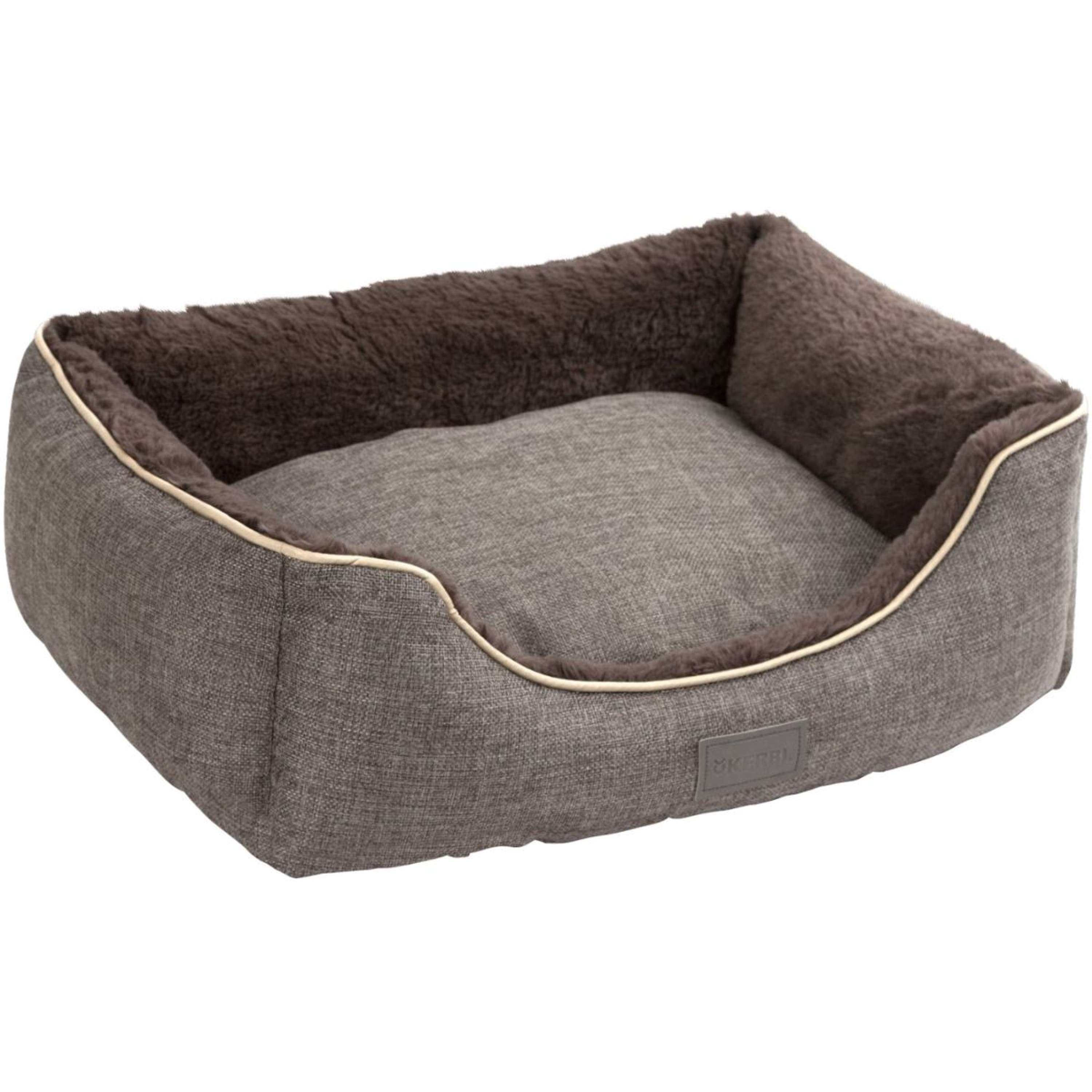 Kerbl Plush Bed Samuel Silver/Dark Grey