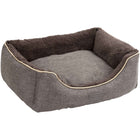 Kerbl Plush Bed Samuel Silver/Dark Grey