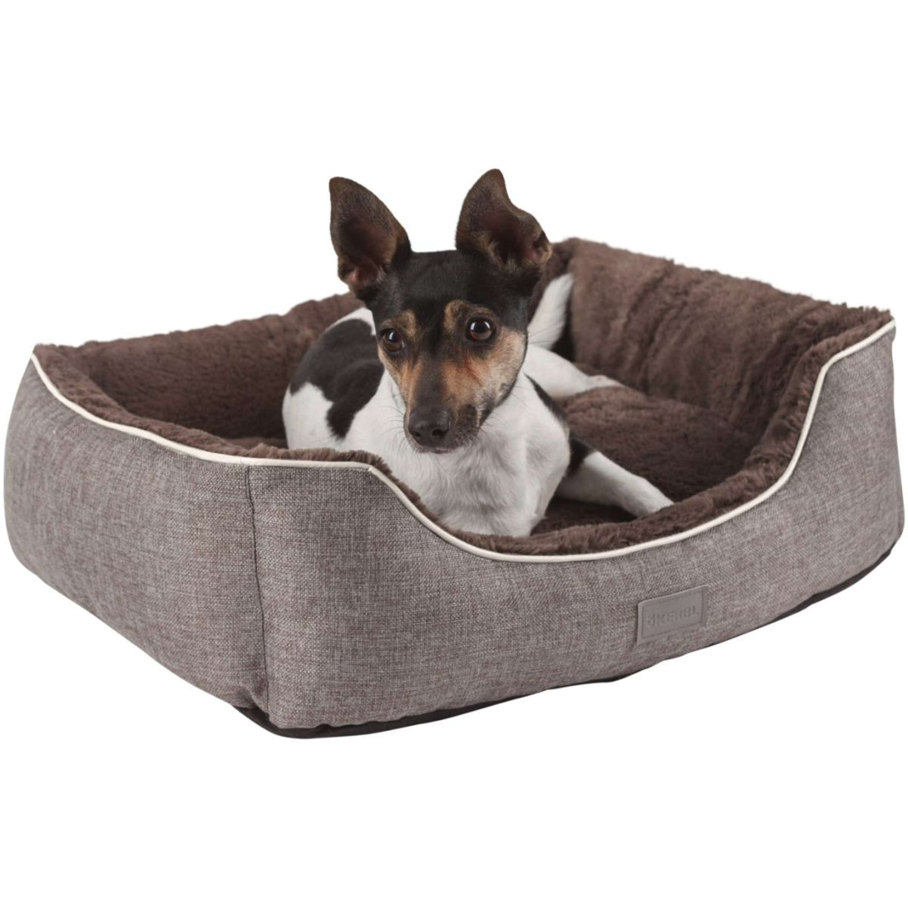 Kerbl Plush Bed Samuel Silver/Dark Grey