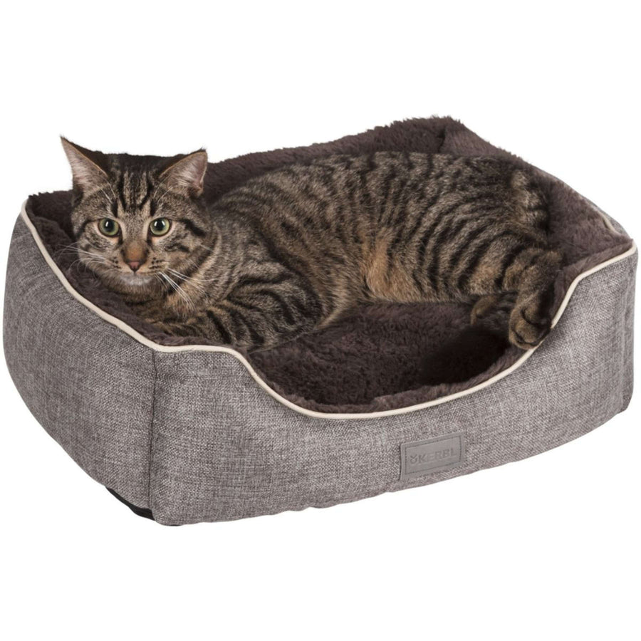Kerbl Plush Bed Samuel Silver/Dark Grey