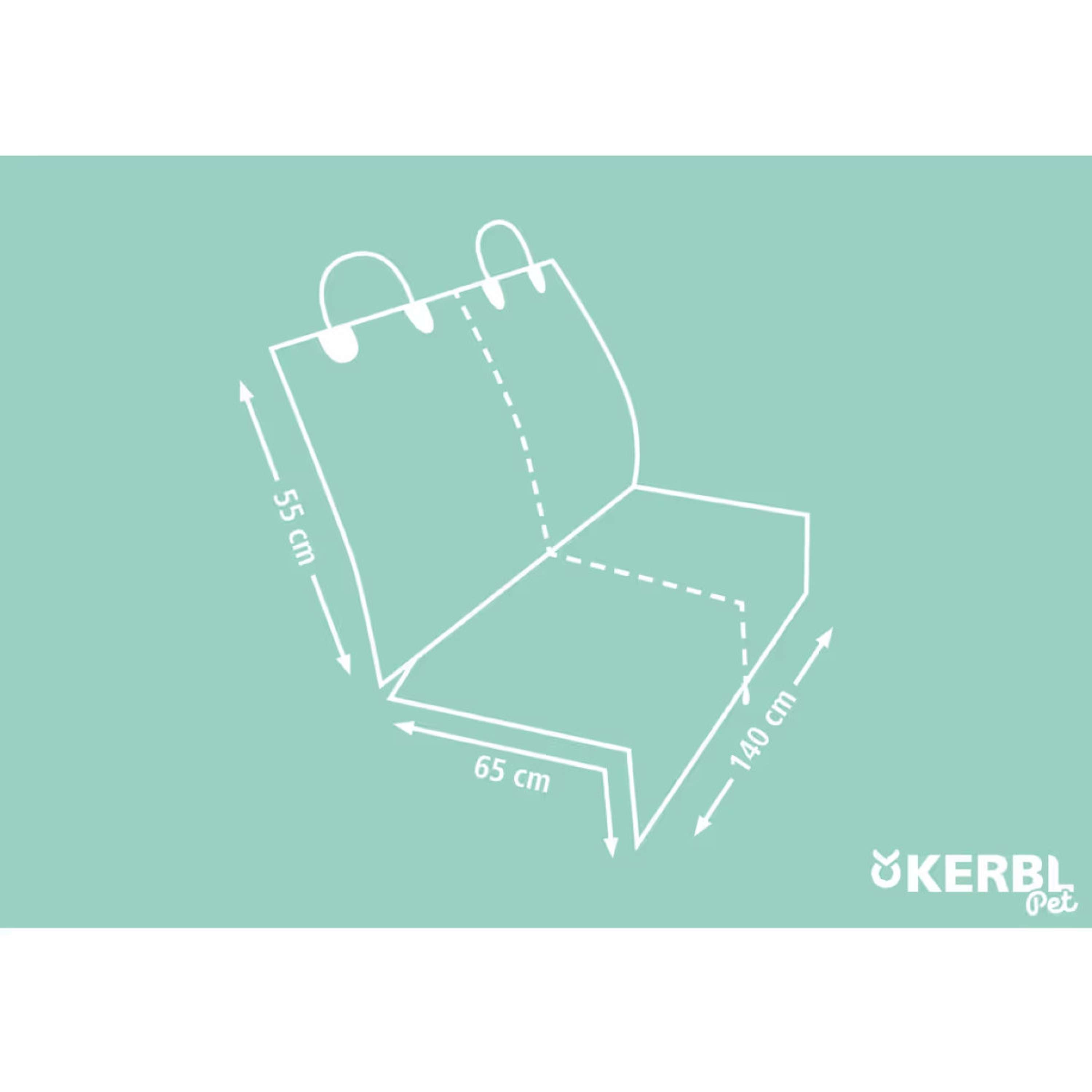 Kerbl Car Protective Cover for the Back Seat Black