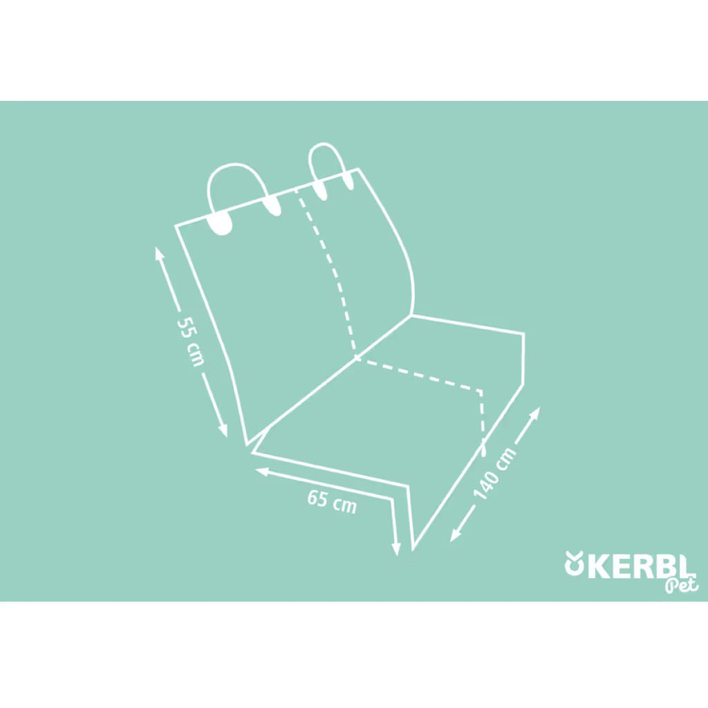 Kerbl Car Protective Cover for the Back Seat Black