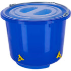 Kerbl Poultry Drinking Bucket with 4 nipple drinkers Blue