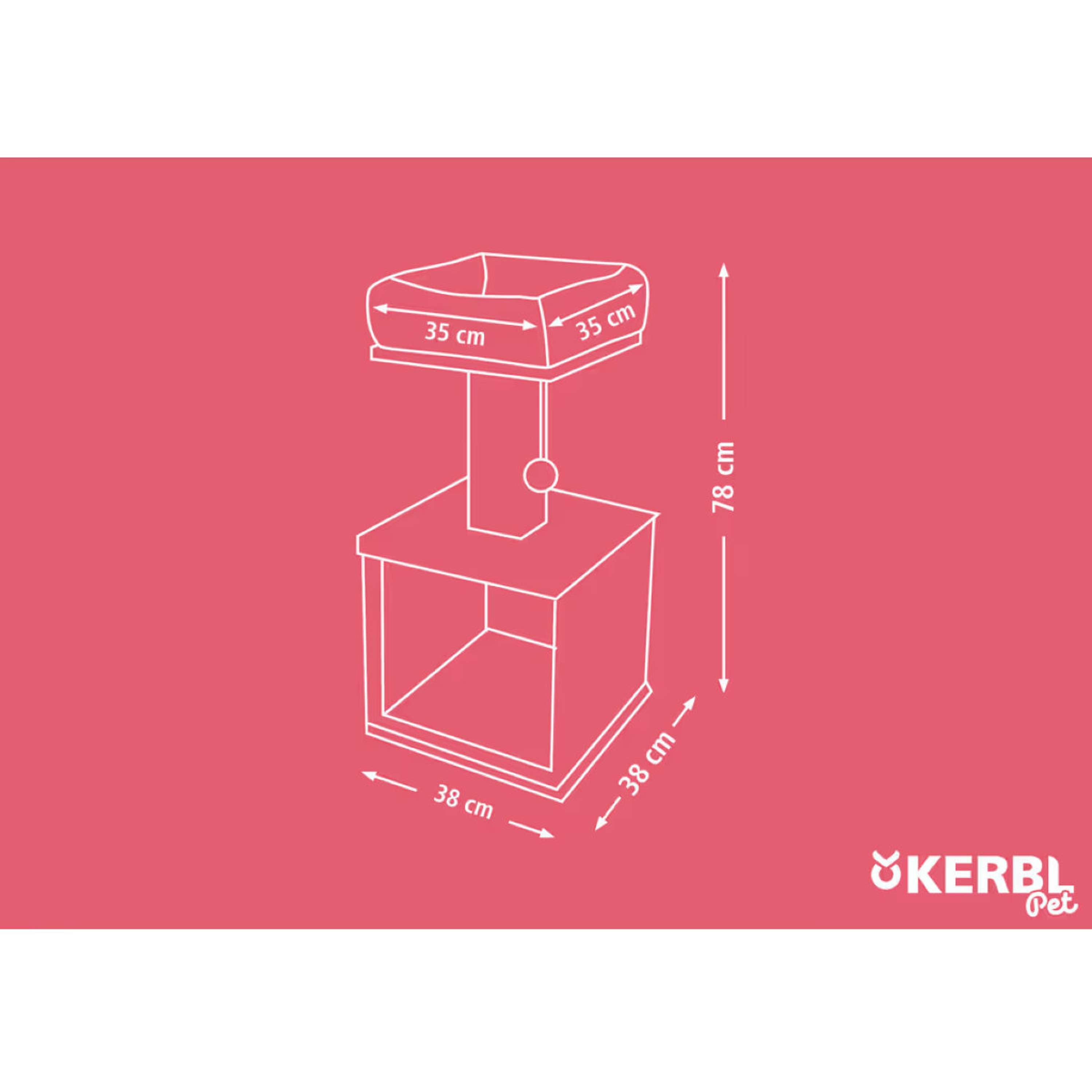 Kerbl Scratch Pole Noah II Grey