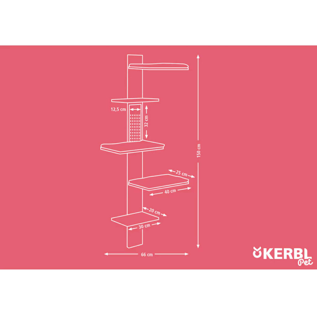 Kerbl Scratch Pole Timber Wand Wood/Taupe