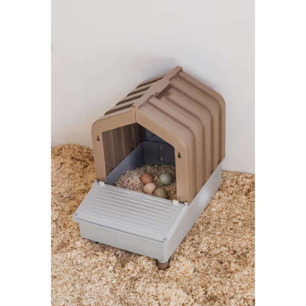 Kerbl Poultry Laying Nest with Catch Tray Brown/Grey
