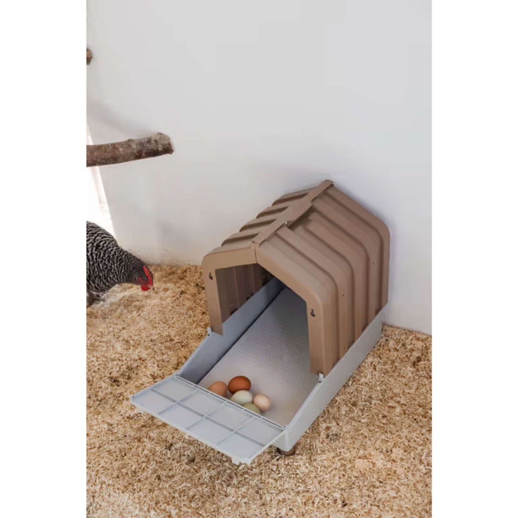 Kerbl Poultry Laying Nest with Catch Tray Brown/Grey