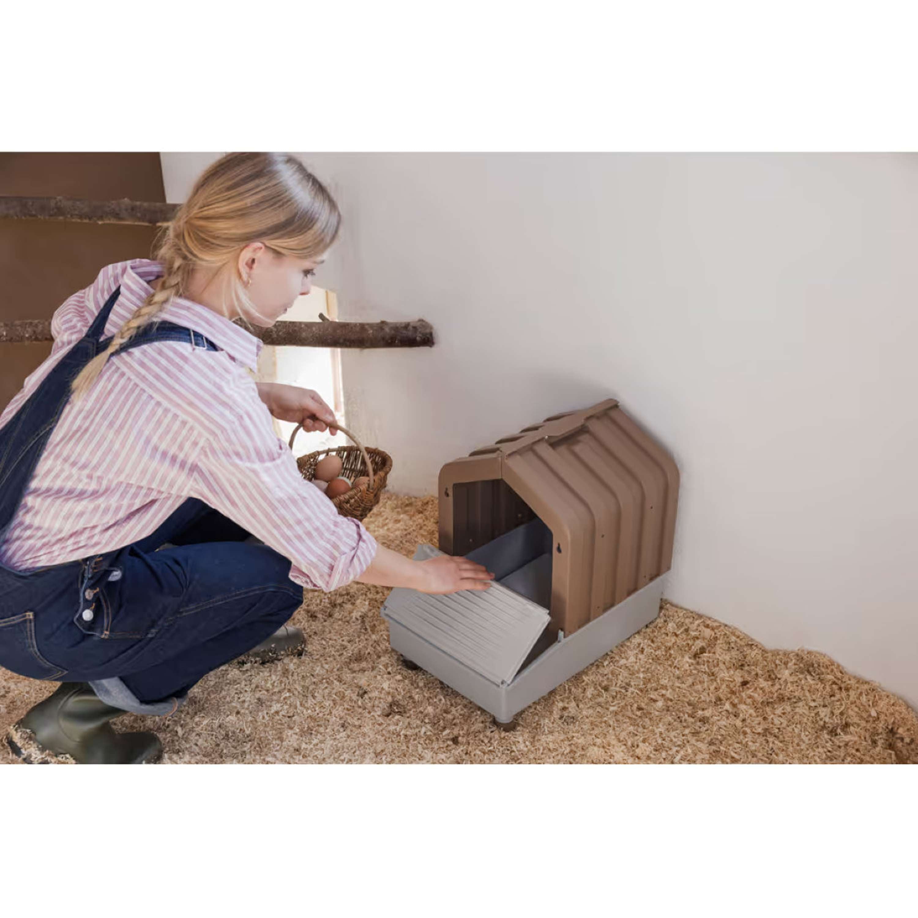 Kerbl Poultry Laying Nest with Catch Tray Brown/Grey