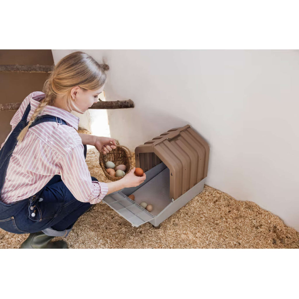 Kerbl Poultry Laying Nest with Catch Tray Brown/Grey
