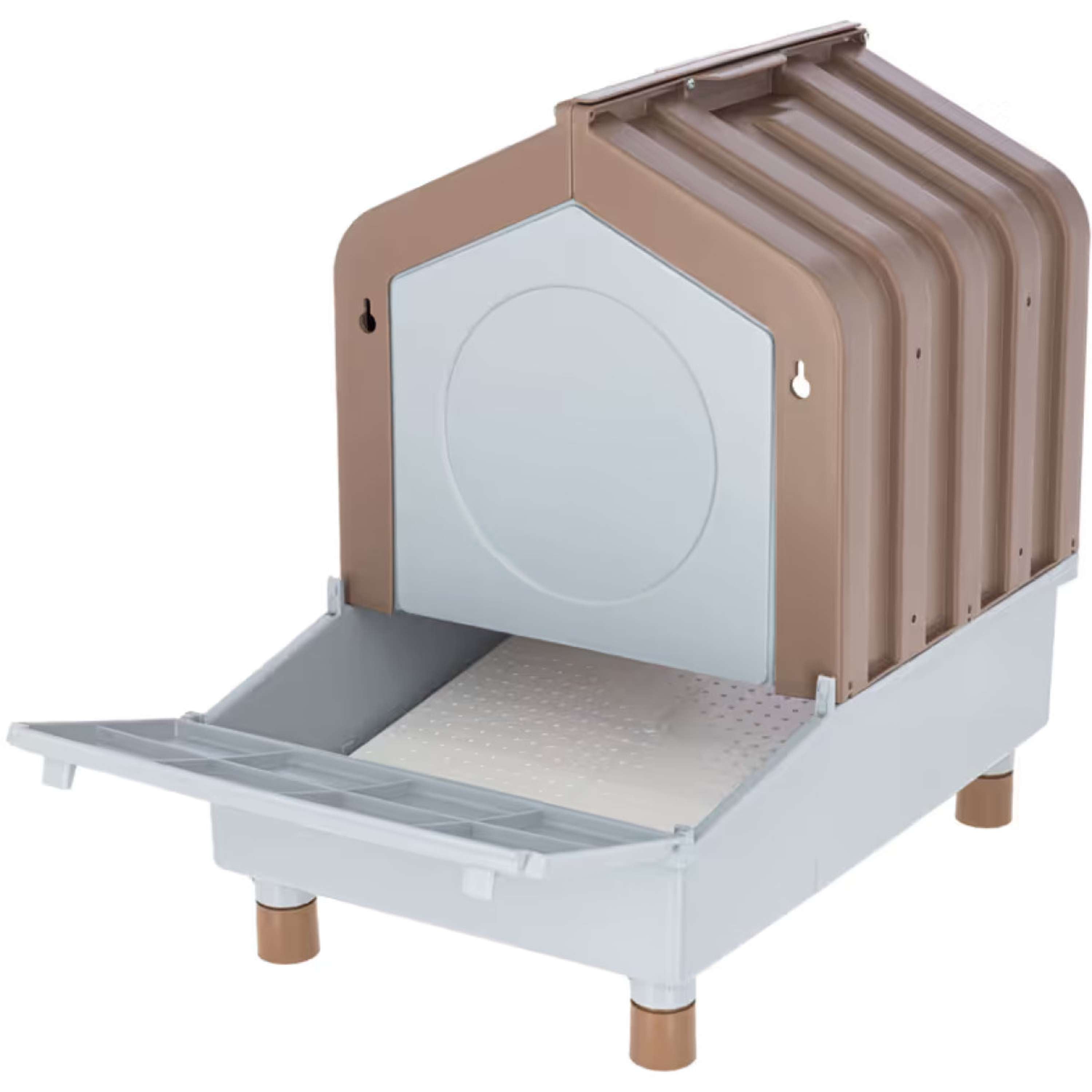 Kerbl Poultry Laying Nest with Catch Tray Brown/Grey