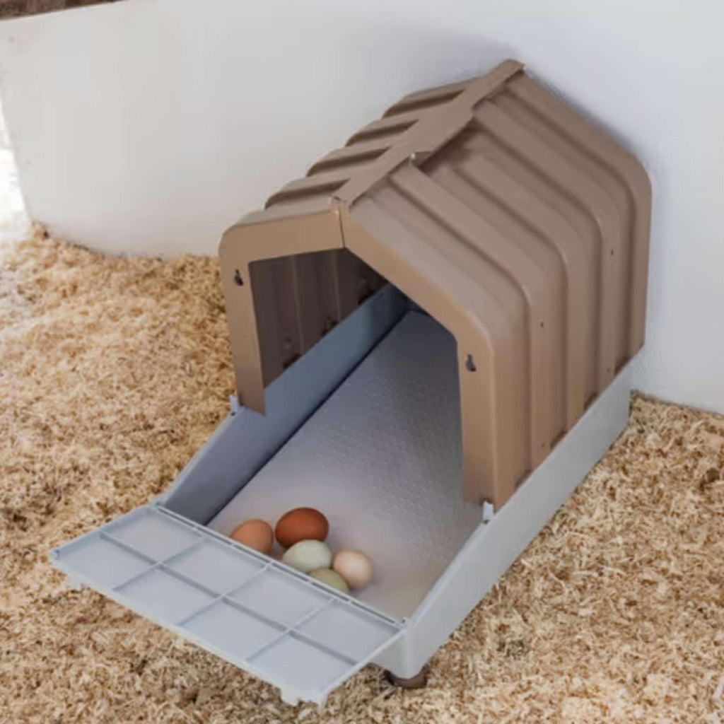 Kerbl Poultry Laying Nest with Catch Tray Brown/Grey