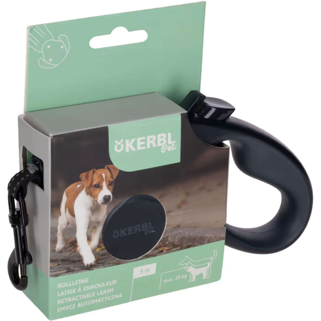 Kerbl Retractable Leash 5m Black