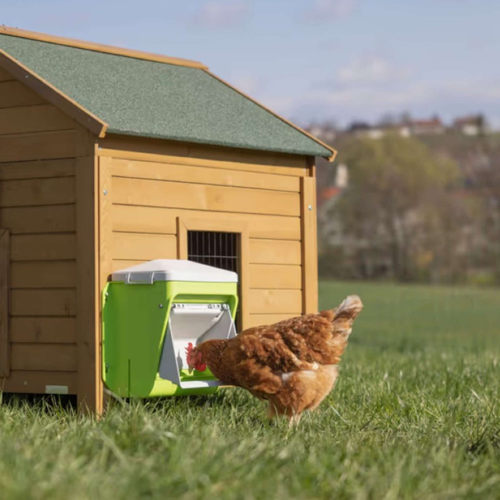 Kerbl Feeder with Protective Flap Green