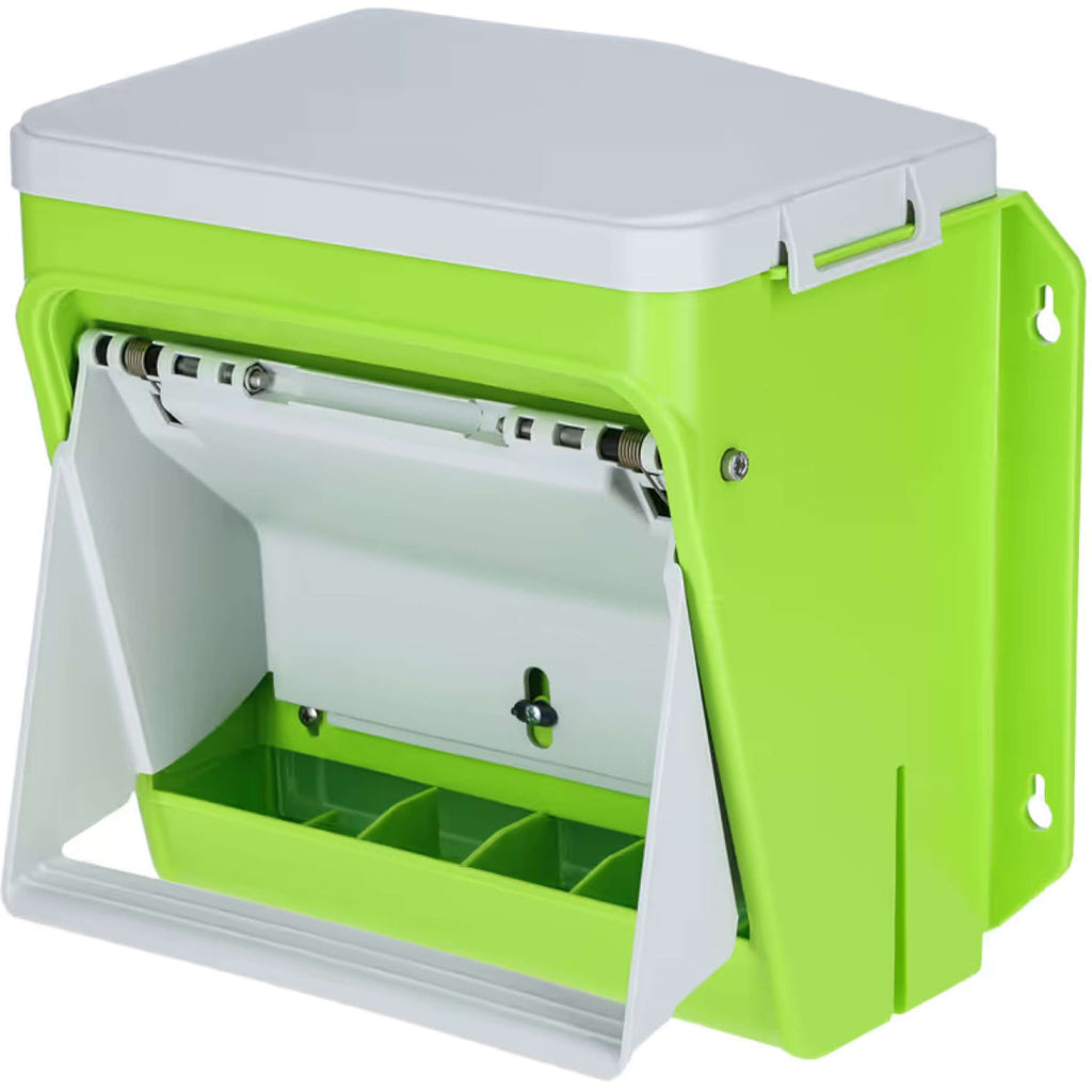 Kerbl Feeder with Protective Flap Green