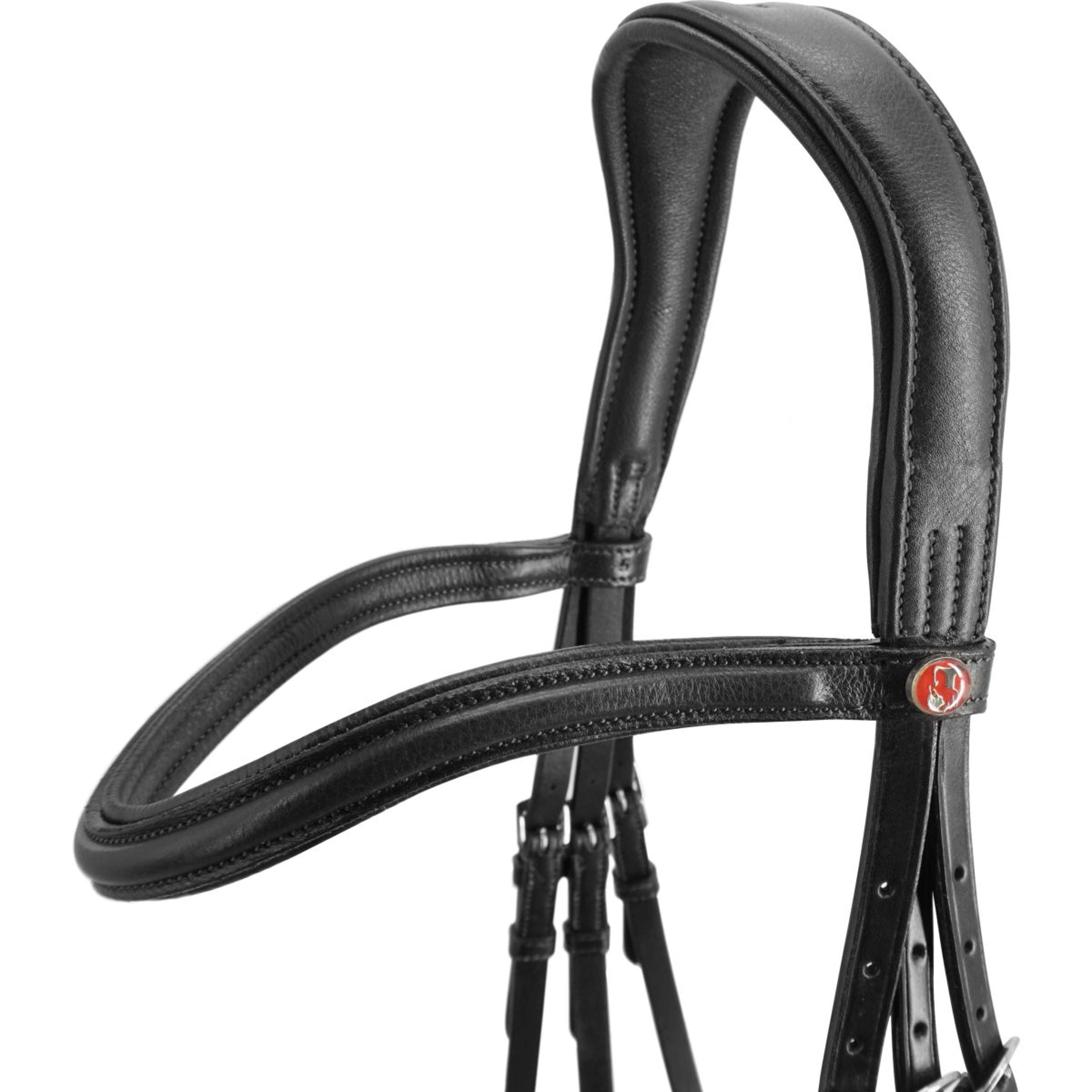 Kieffer Snaffle Bridle Ultrasoft Sue Leather Browband Black