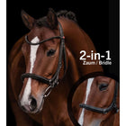 Kieffer Bridle Ultrasoft Ava 2-in-1 Black